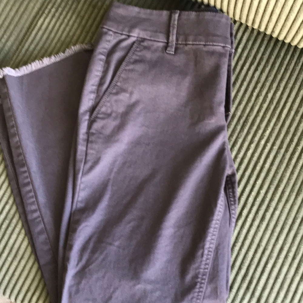 LOFT Curvy Gray Ankle Pants